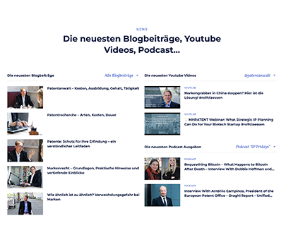 Screenshot Integration Content-Kanäle Website Claessen
